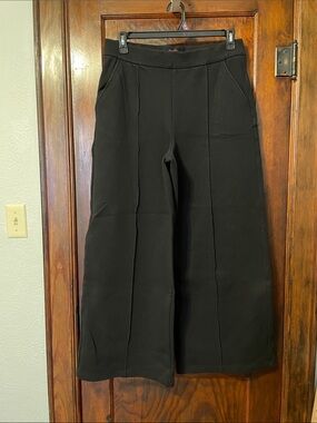 Lee Women's Black Wide-Leg Ponte Pull-On Pants